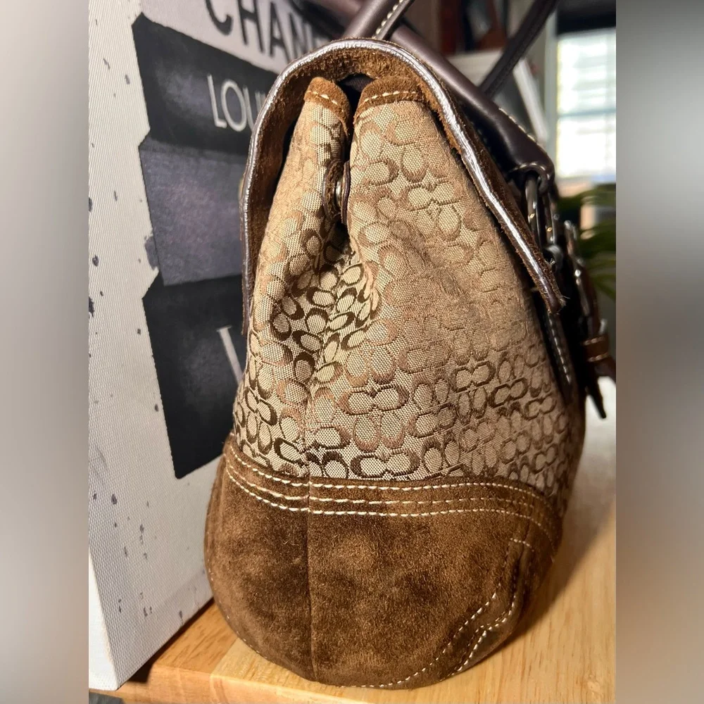 ❣️SALE❣️COACH Vintage SoHo Suede Leather & Jacquard Canvas, Gorgeous Condition - Picture 3 of 15